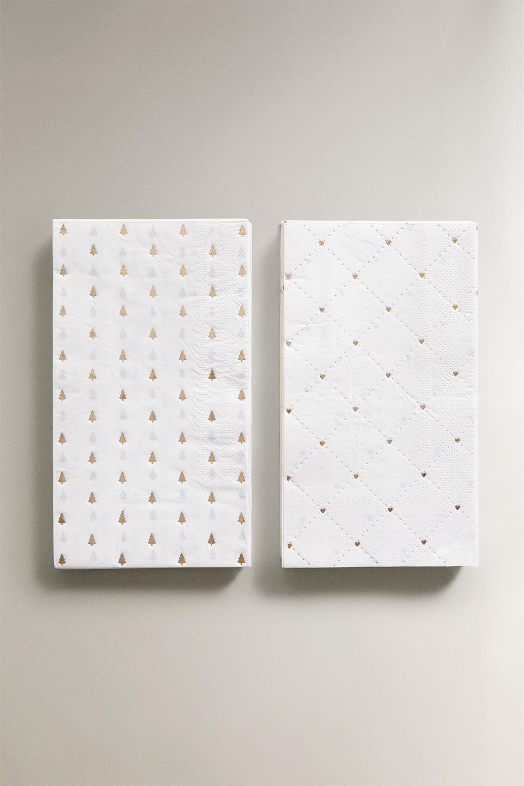 Набор бумажных салфеток с блестящими рождественскими мотивами (набор из 30)