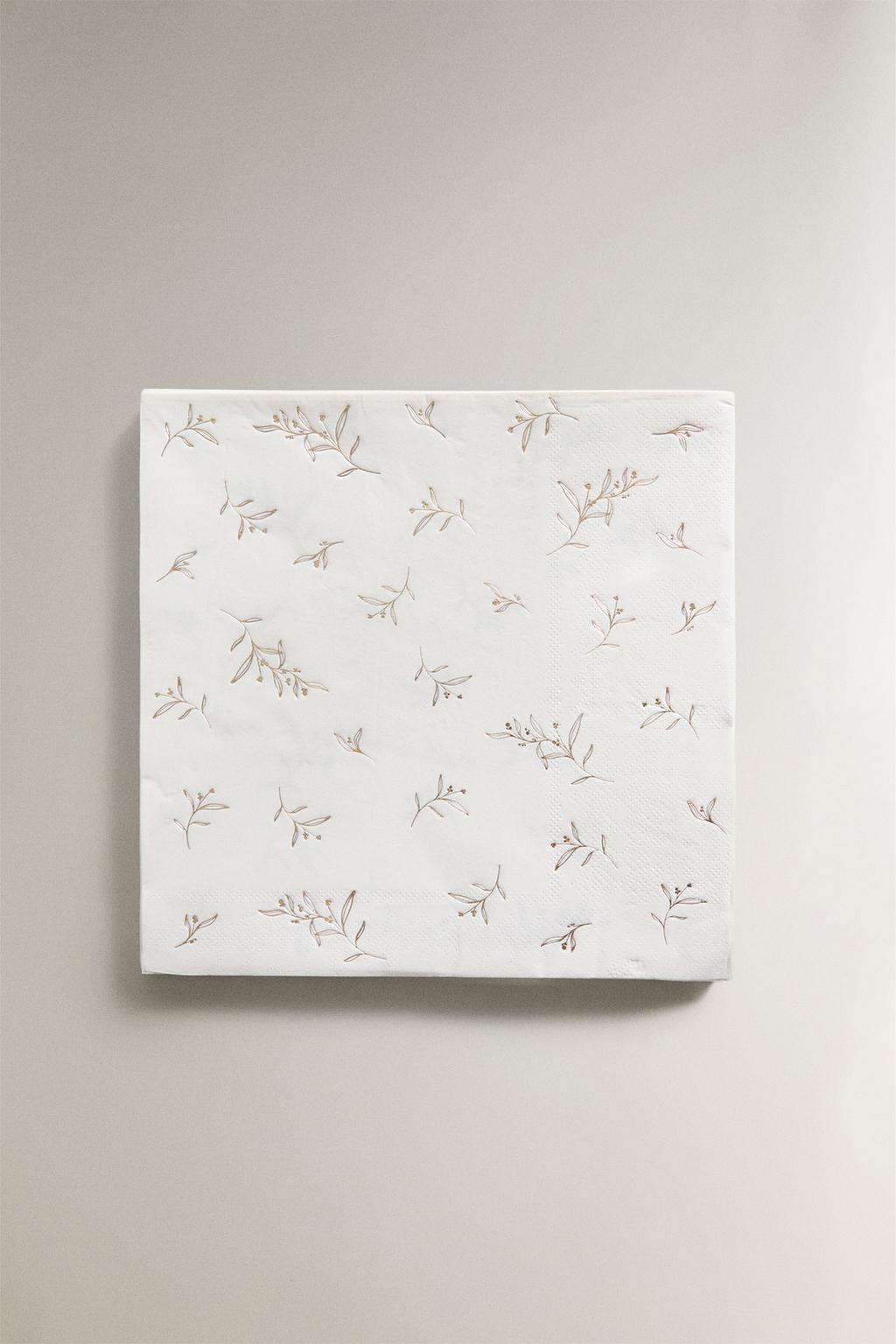 Набор бумажных рождественских салфеток с ветками (набор из 20 штук)