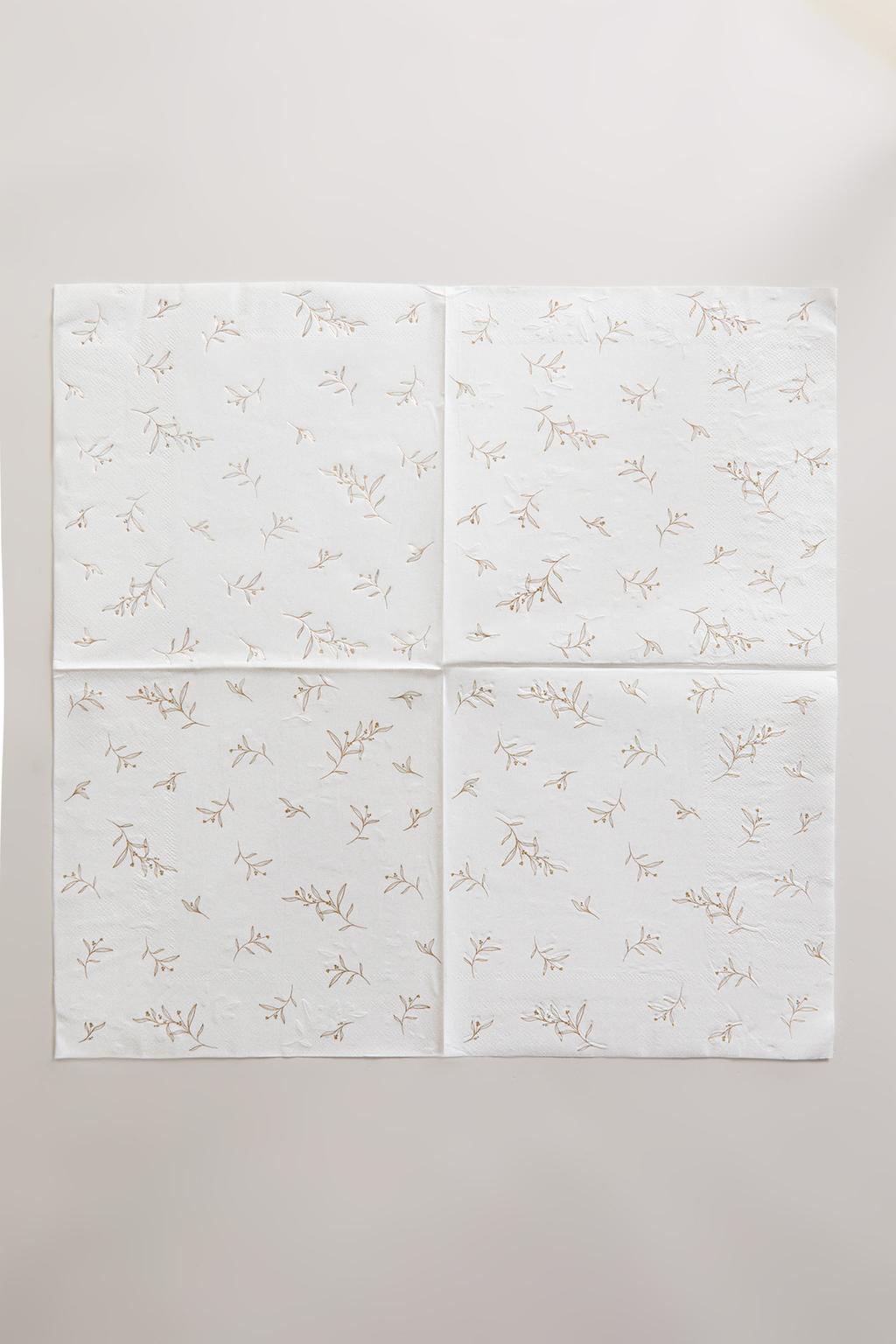 Набор бумажных рождественских салфеток с ветками (набор из 20 штук)