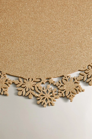 Блестящий плед-подставка со снежинкой на рождество- Заказать в России