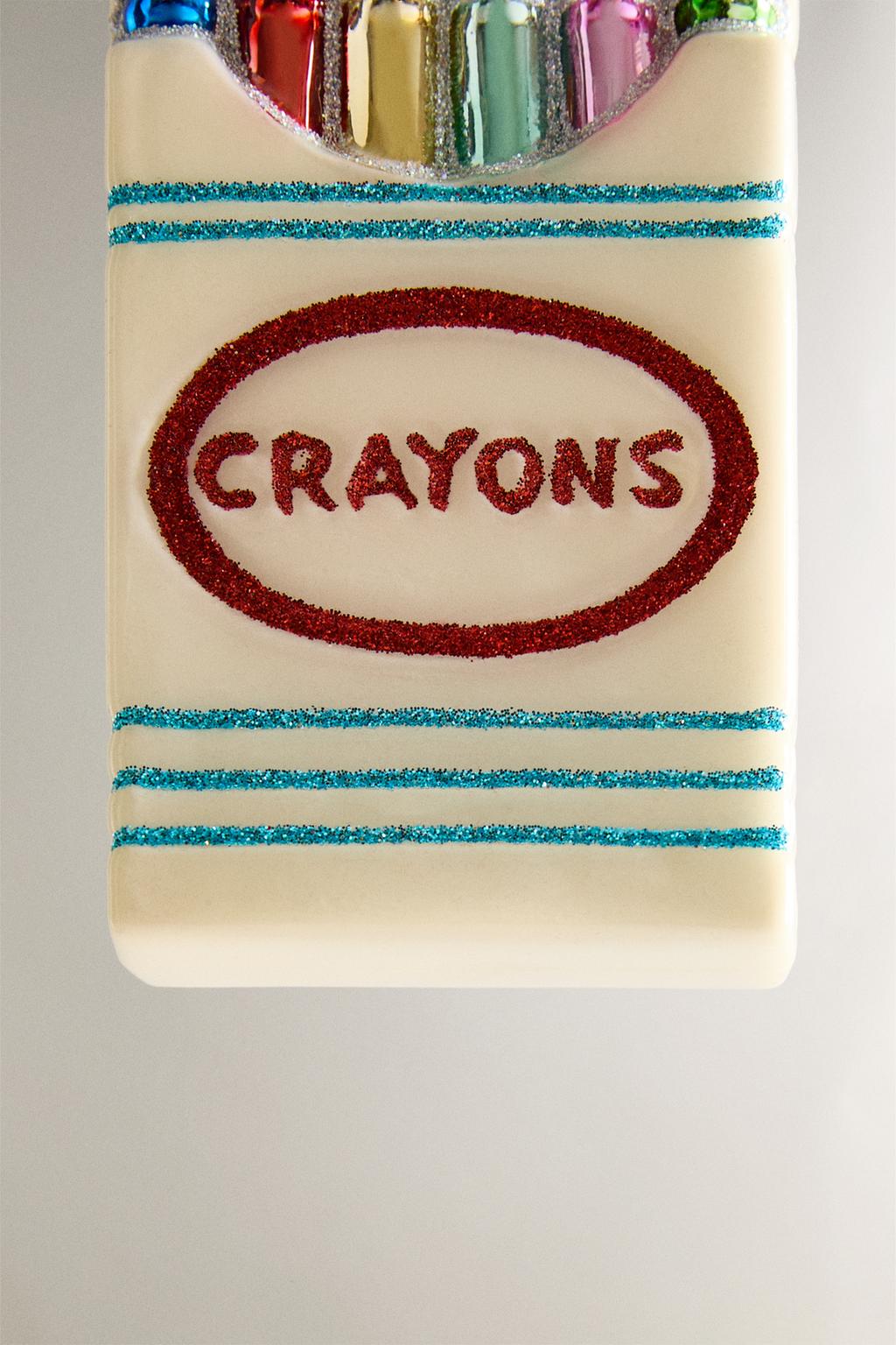 Новогоднее украшение елочка в виде коробки с карандашами