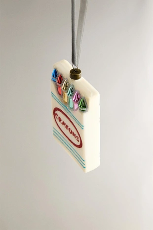 Новогоднее украшение елочка в виде коробки с карандашами- Заказать в России