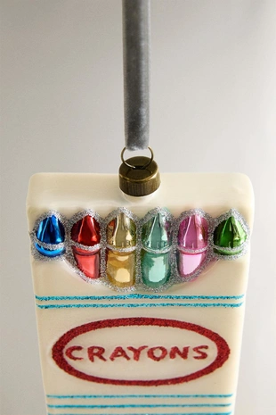 Новогоднее украшение елочка в виде коробки с карандашами- Заказать в России