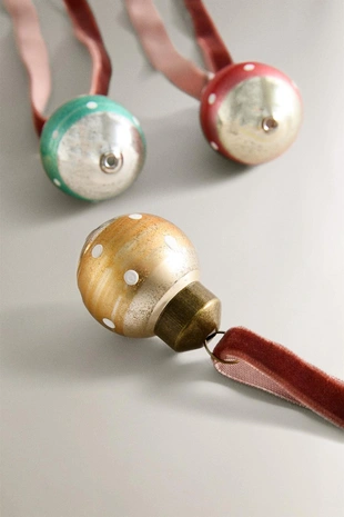 Набор мини-шаров ретро-дизайна для украшения ёлки (набор из 6 штук)- Заказать в России