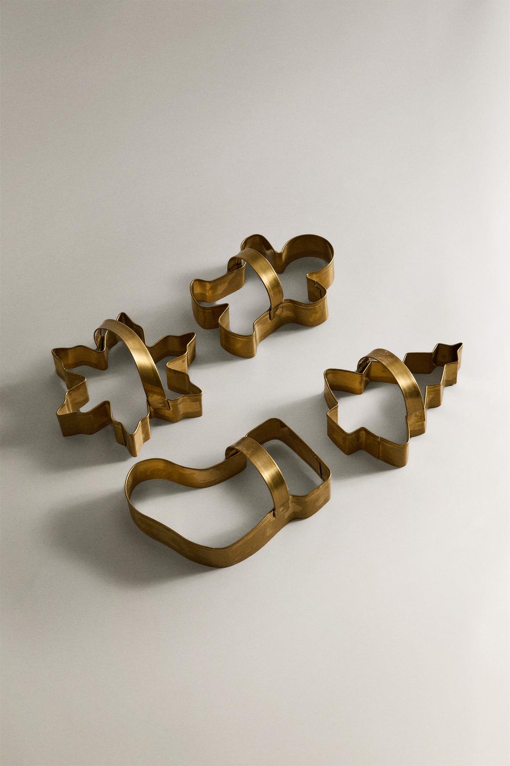 Набор стальных форм для выпечки рождественских украшений (набор из 4 штук)