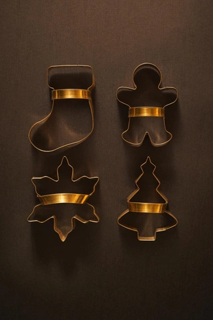 Набор стальных форм для выпечки рождественских украшений (набор из 4 штук)- Заказать в России