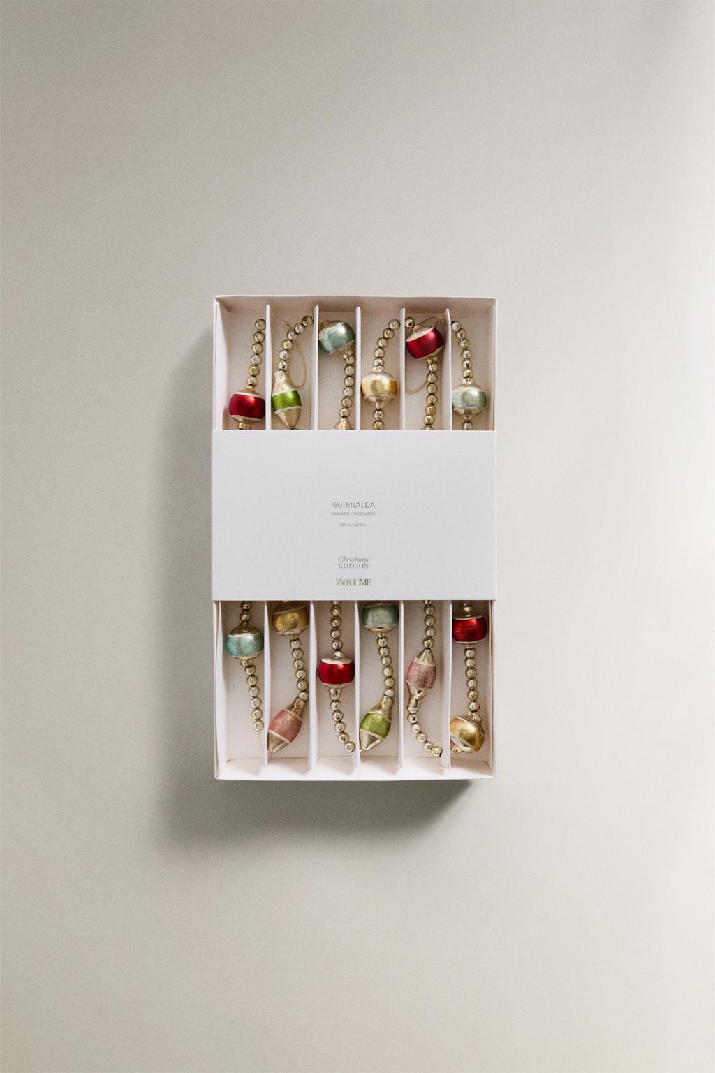 Гирлянда ретро-шаров на рождество