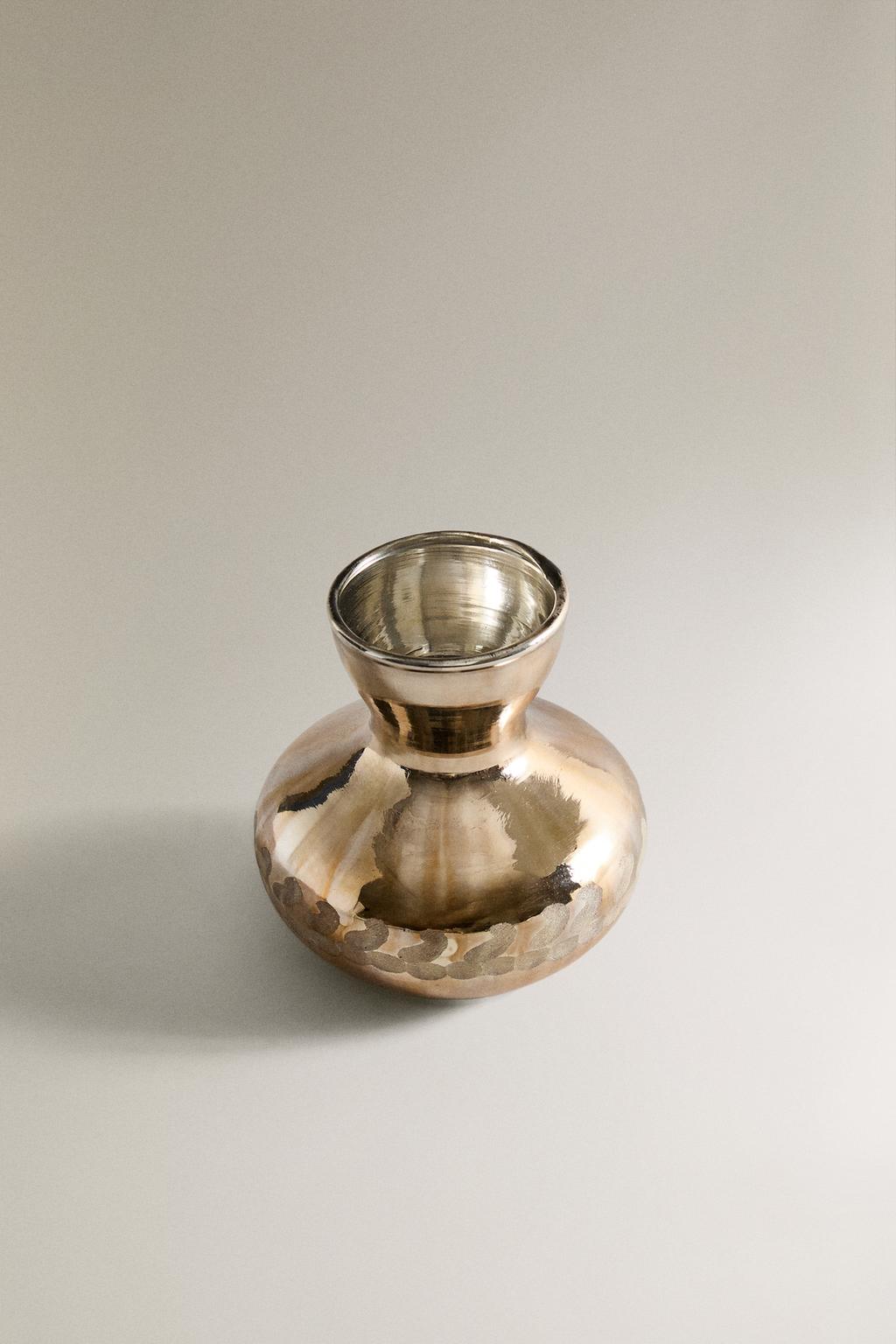 Античная стеклянная мини-ваза для рождества