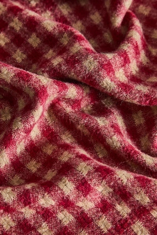 Плед с бахромой в клетку- Заказать в России