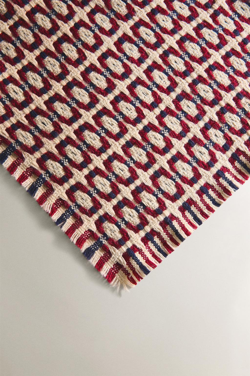 Плед для рождества из вязаного кружева