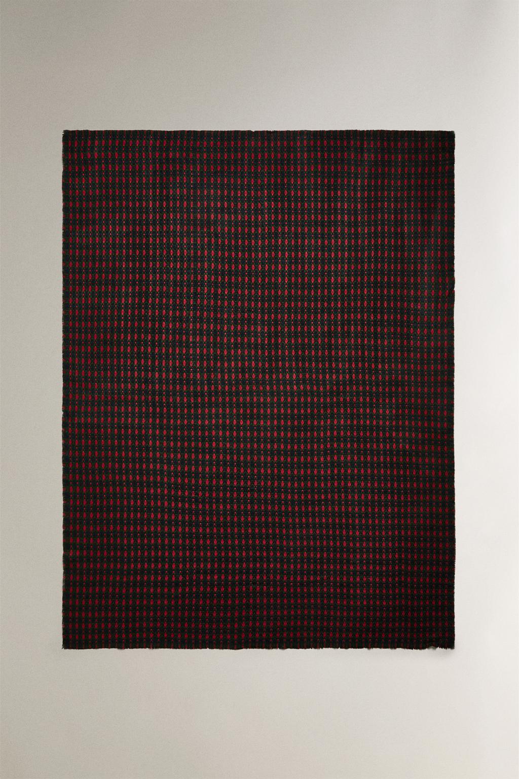 Плед zara с рождественским узором крючком