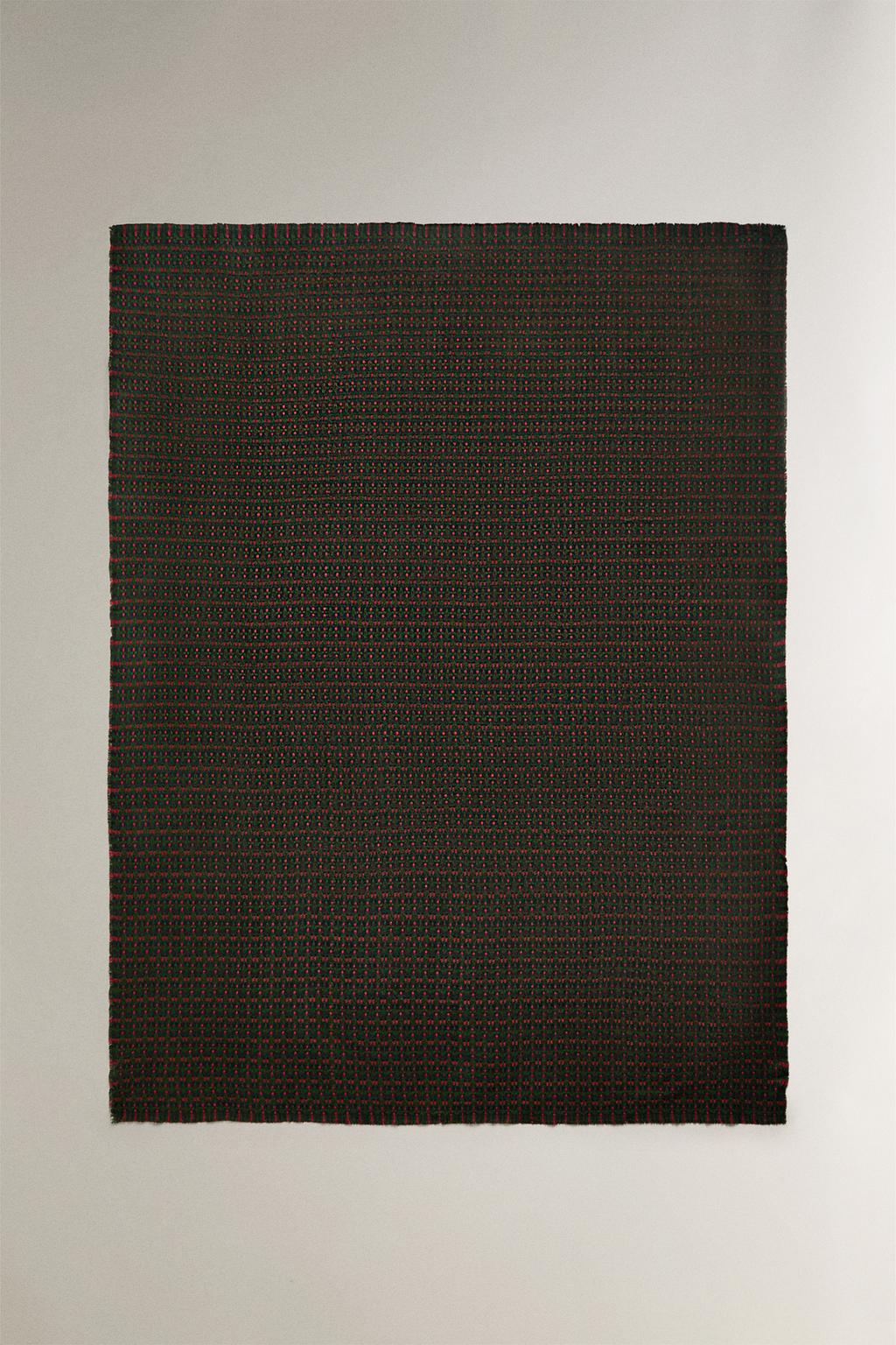 Плед zara с рождественским узором крючком