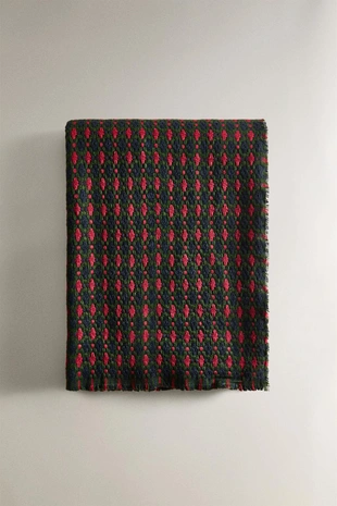 Плед ZARA с рождественским узором крючком- Заказать в России