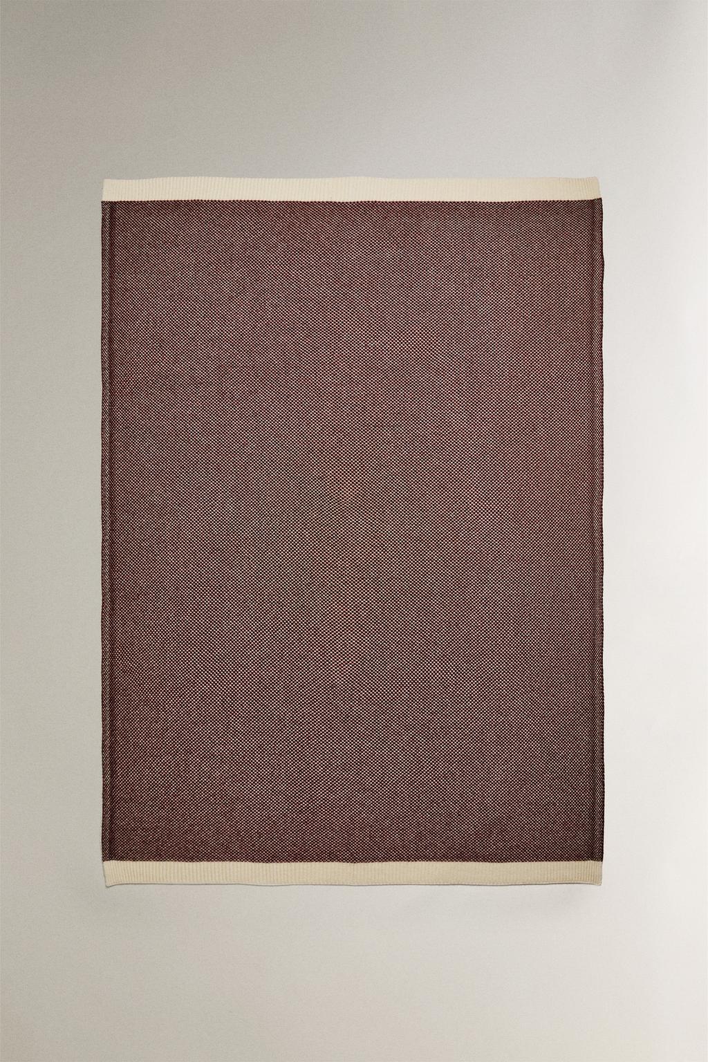 Рождественский джаккардовый вязаный плед