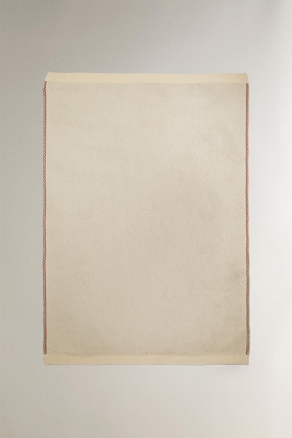 Рождественский джаккардовый вязаный плед