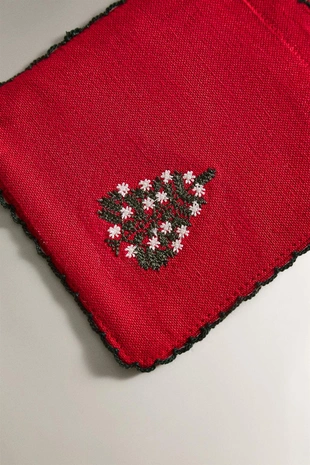 Набор вышитых новогодних ободков для столовых приборов (набор из 2 штук)- Заказать в России