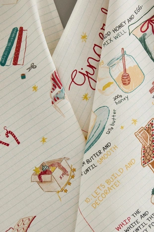 Хлопковое полотенце для уборки с рождественским списком покупок (комплект из 2 шт.)- Заказать в России