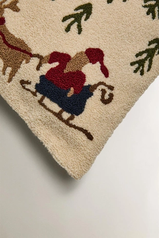 Наволочка подушки рождественский заснеженный дом- Заказать в России