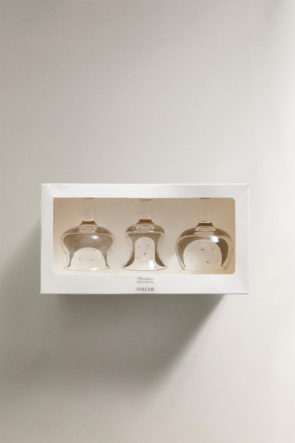 Набор стеклянных рождественских шотов (набор из 3)