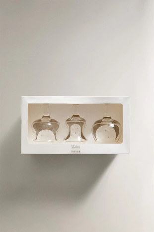 Набор стеклянных рождественских шотов (набор из 3)- Заказать в России