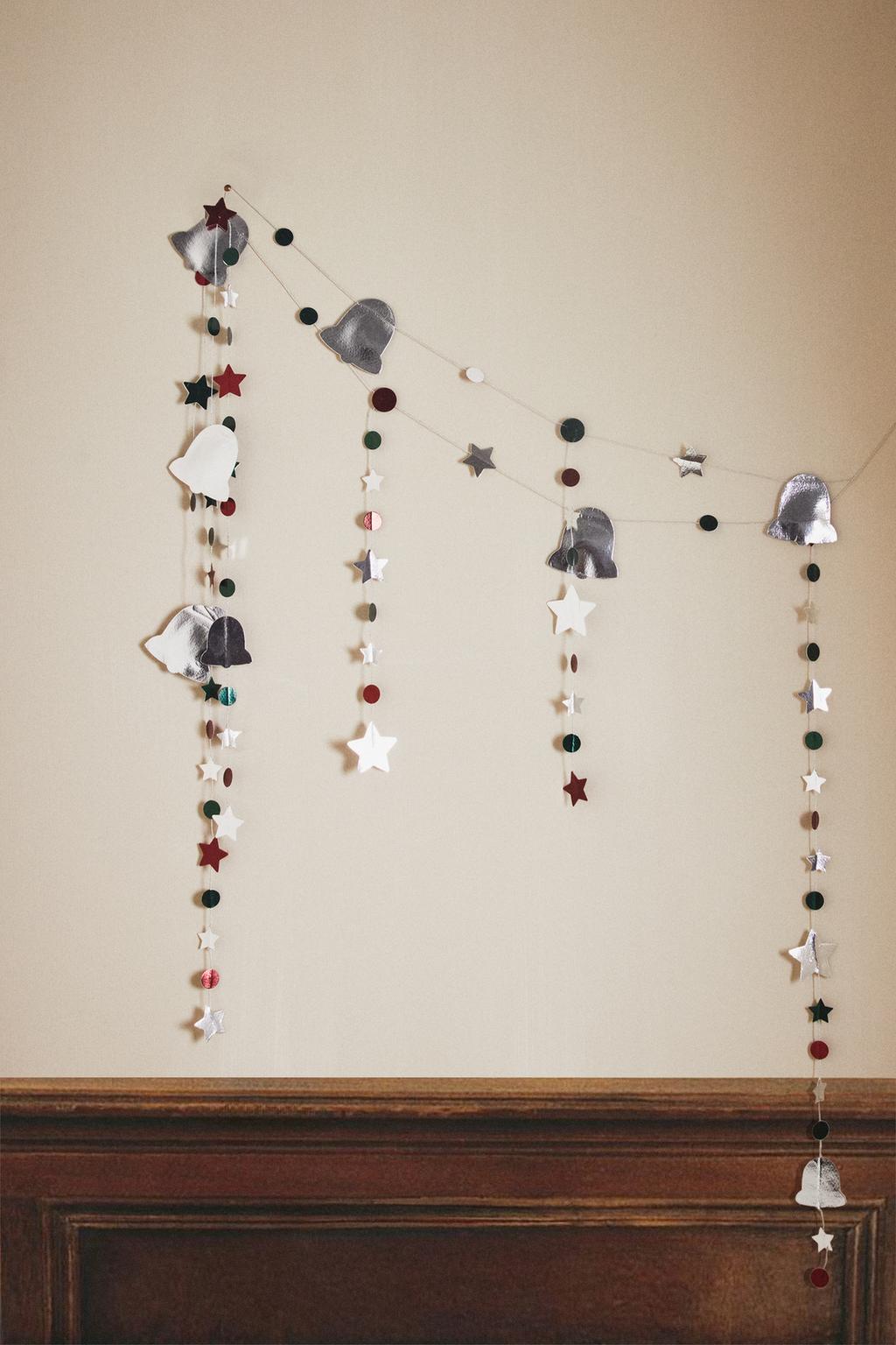 Металлическая бумажная рождественская гирлянда