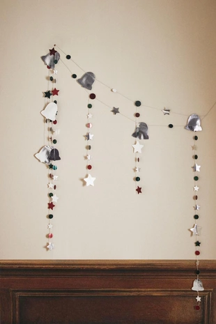 Металлическая бумажная рождественская гирлянда- Заказать в России