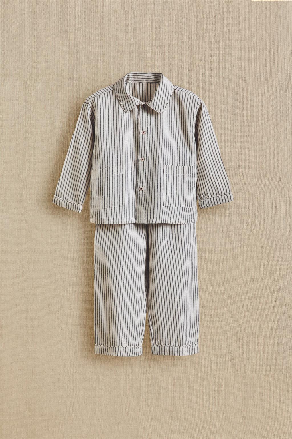 Набор детских пижам в полоску на рождество (набор из 2 штук)