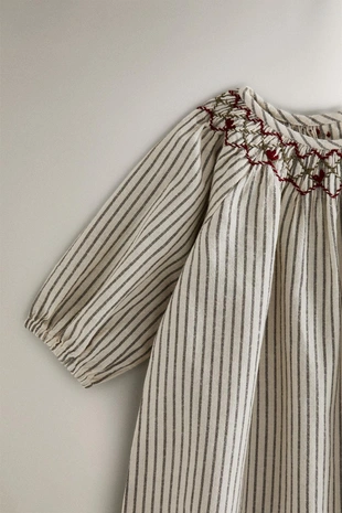 Ползунки для младенцев с рождественскими полосками и складками- Заказать в России