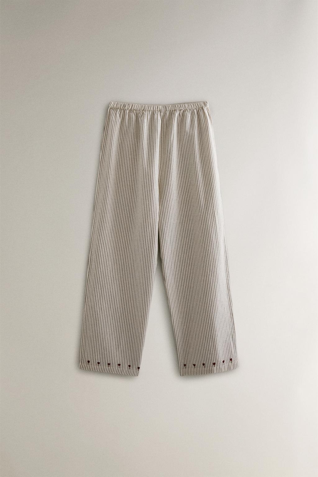 Набор полосатых рождественских пижам с gathering (набор из 2)