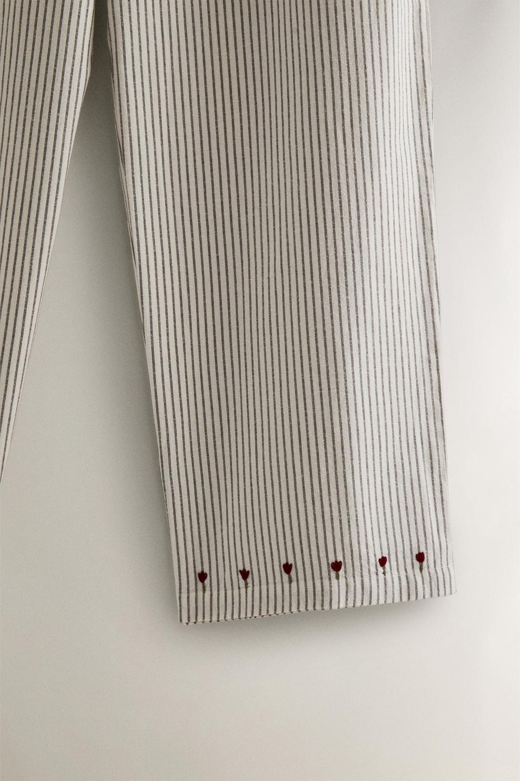 Набор полосатых рождественских пижам с gathering (набор из 2)