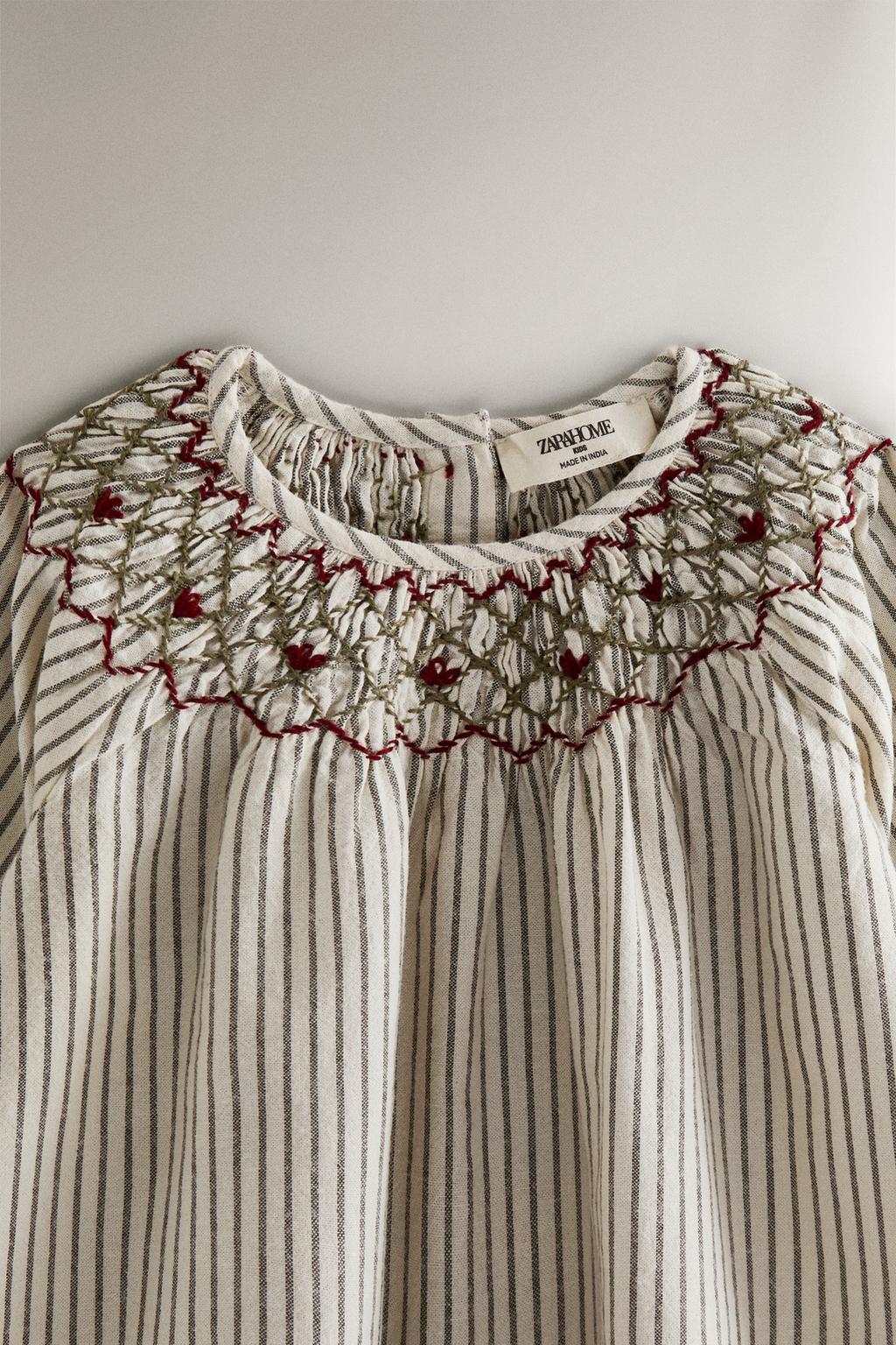 Детское ночное платье с полосками для рождества с оборками