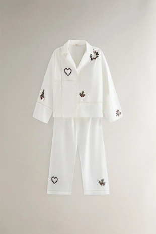 Вышитые рождественские штаны- Заказать в России