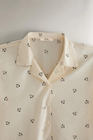 Рубашка с рождественским принтом листа- Заказать в России