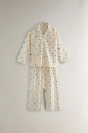 Штаны с рождественским принтом листьев- Заказать в России