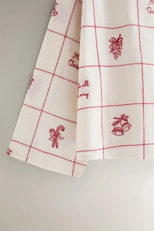 Рубашка с вышитым рождественским узором- Заказать в России