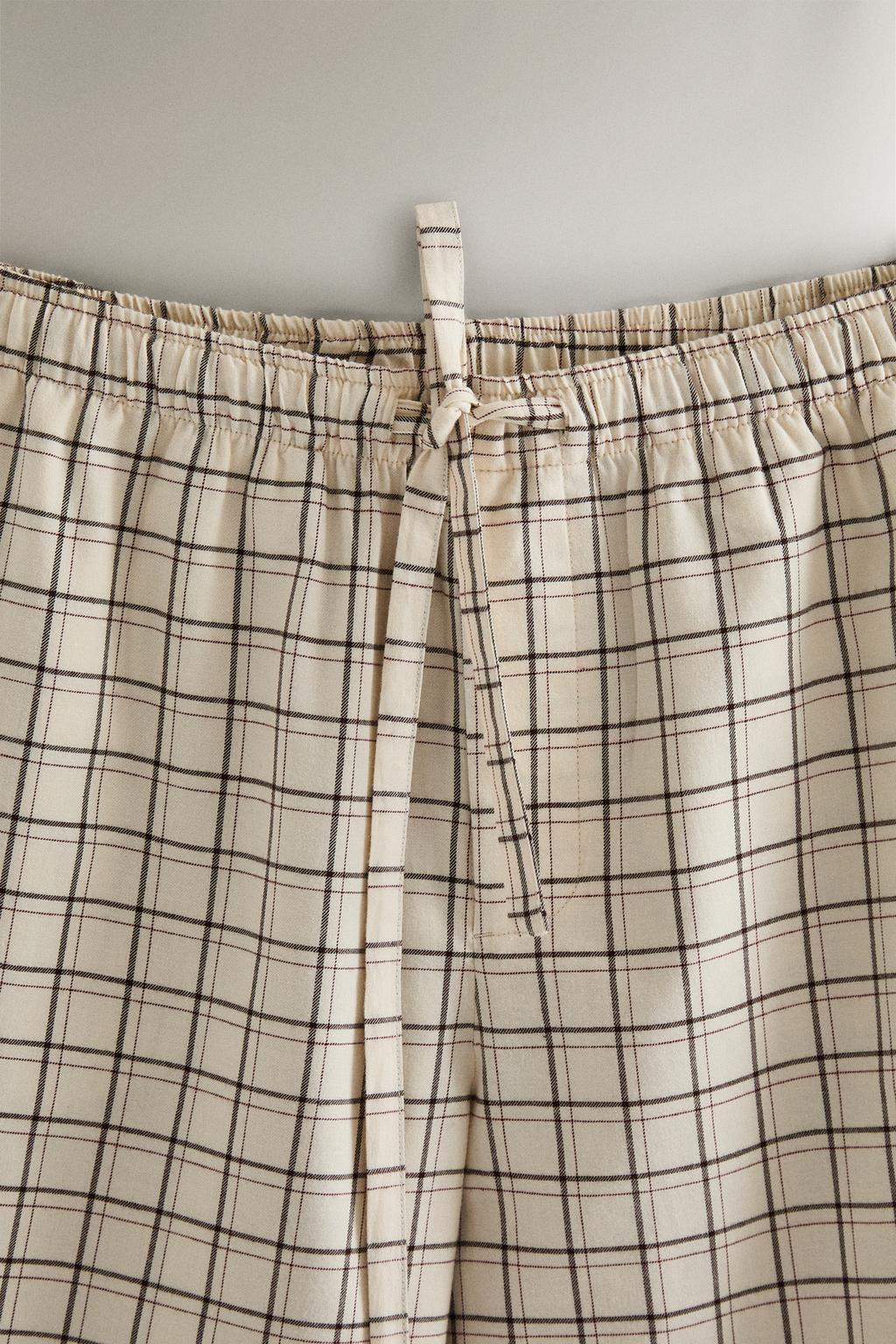 Набор рождественских пижам из хлопка в клетку