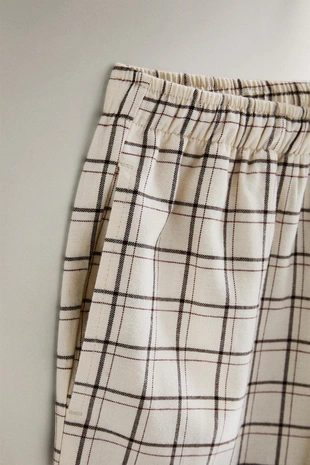 Набор рождественских пижам из хлопка в клетку- Заказать в России