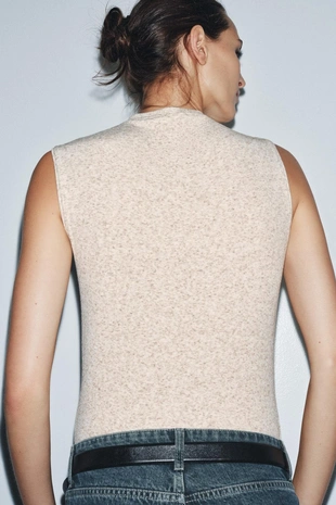 Мягкое боди с воротником-стойкой