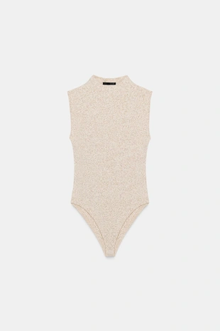 Мягкое боди с воротником-стойкой