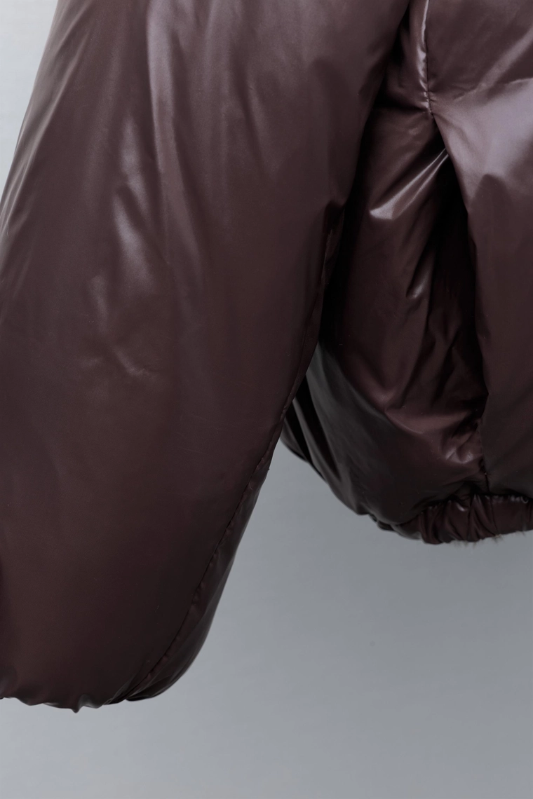 Обратимая куртка из искусственного меха с животным принтом