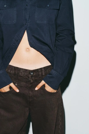 Джинсы TRF BAGGY BARREL с низкой посадкой