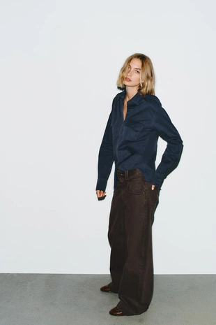 Джинсы TRF BAGGY BARREL с низкой посадкой