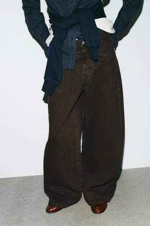 Джинсы TRF BAGGY BARREL с низкой посадкой- Заказать в России