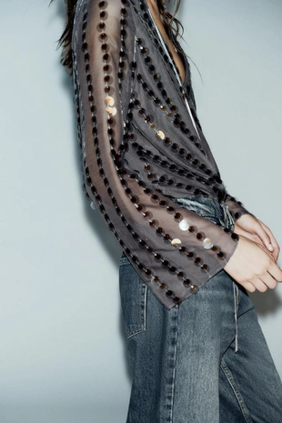 Боди с пайетками- Заказать в России