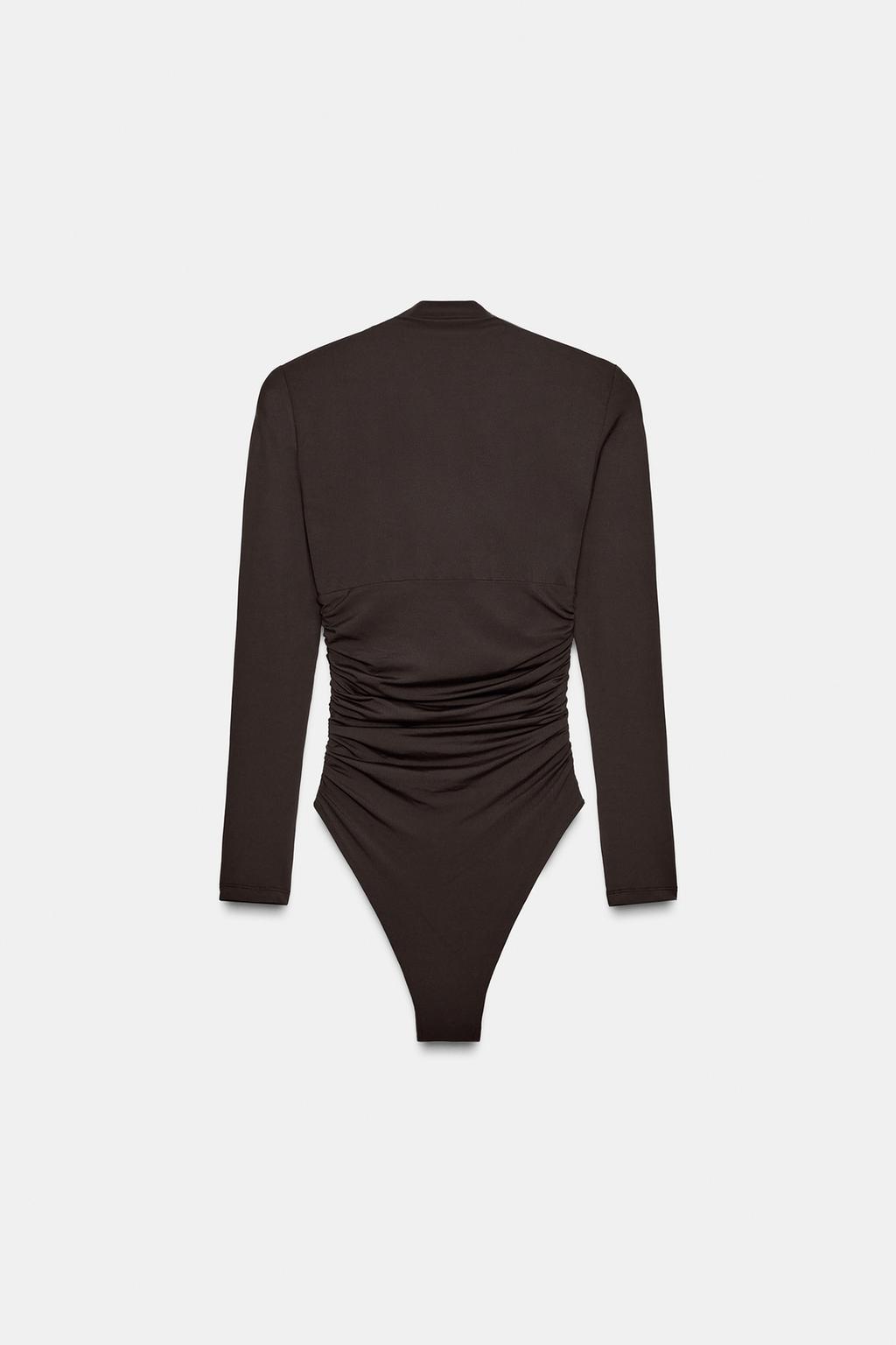 БОДИ ИЗ ПОЛИАМИДА С ДРАПИРОВКОЙ