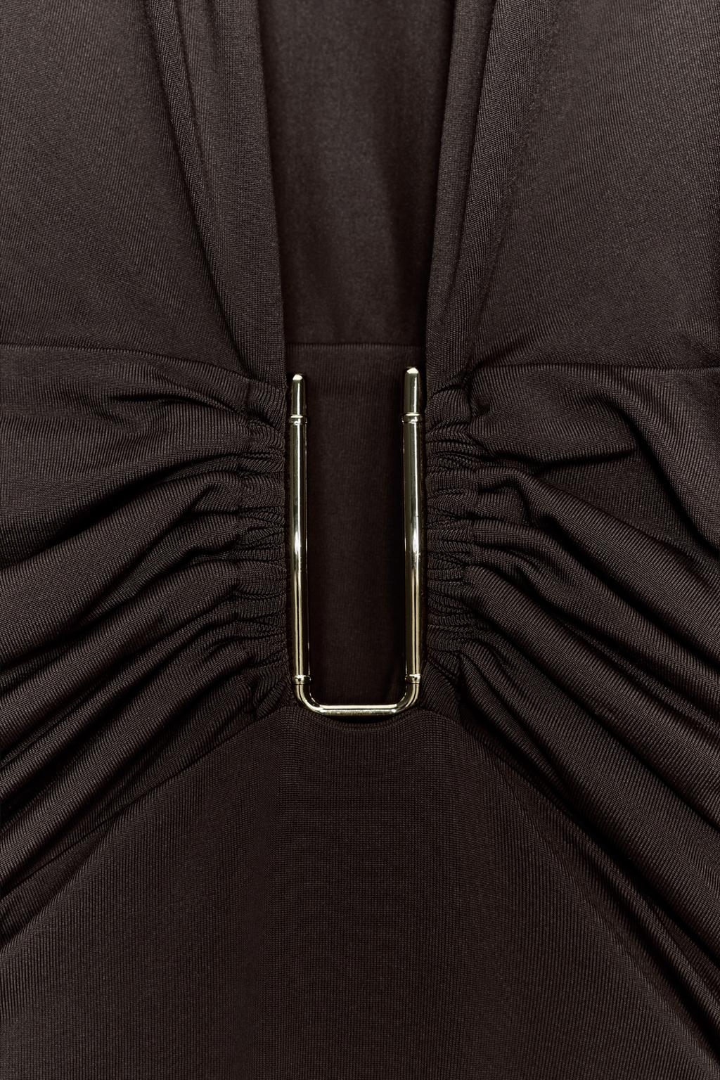 БОДИ ИЗ ПОЛИАМИДА С ДРАПИРОВКОЙ