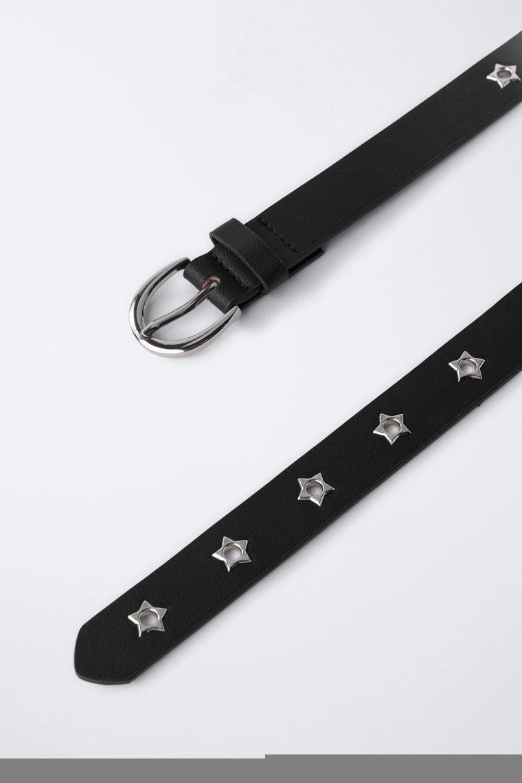 Ремень эффекта кожи с звёздными люверсами