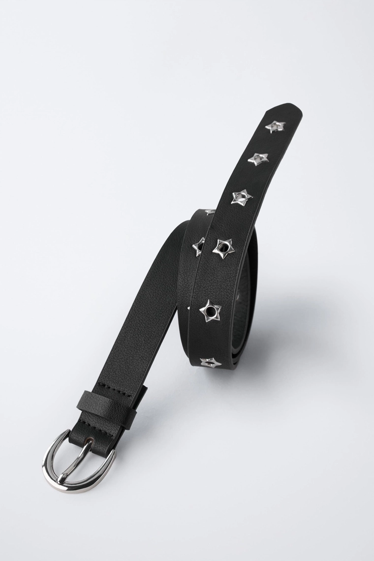 Ремень эффекта кожи с звёздными люверсами