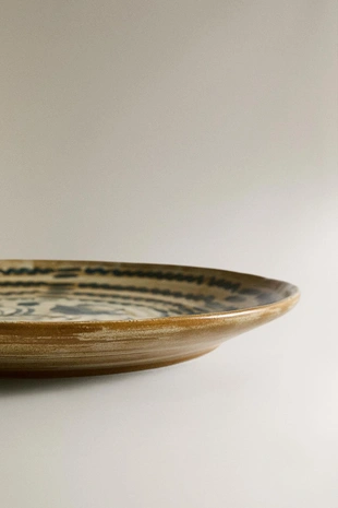 Круглая керамическая поднос для сервировки с цветочным узором- Заказать в России