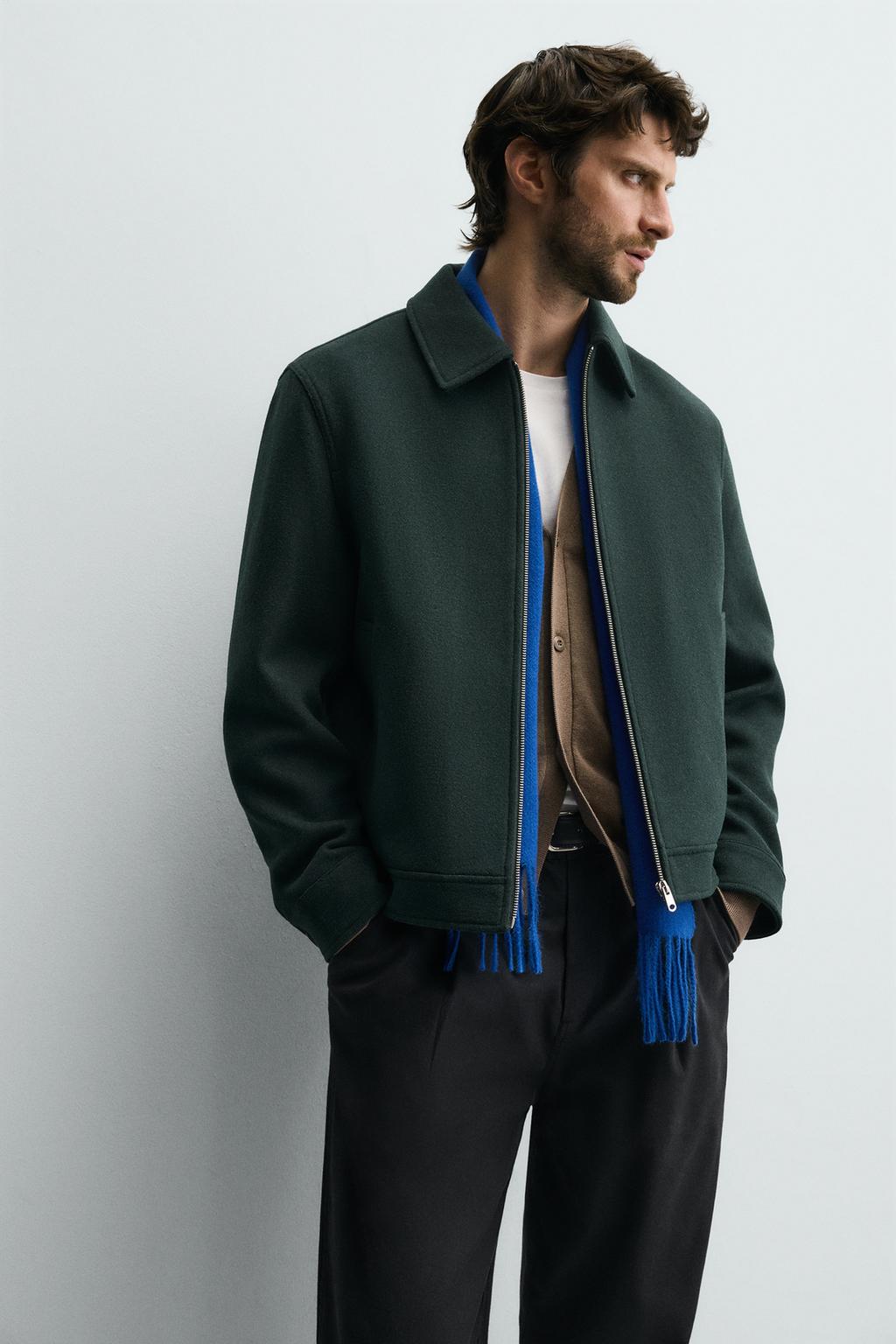 КУРТКА ИЗ СИНТЕТИЧЕСКОЙ ШЕРСТИ С МОЛНИЕЙ